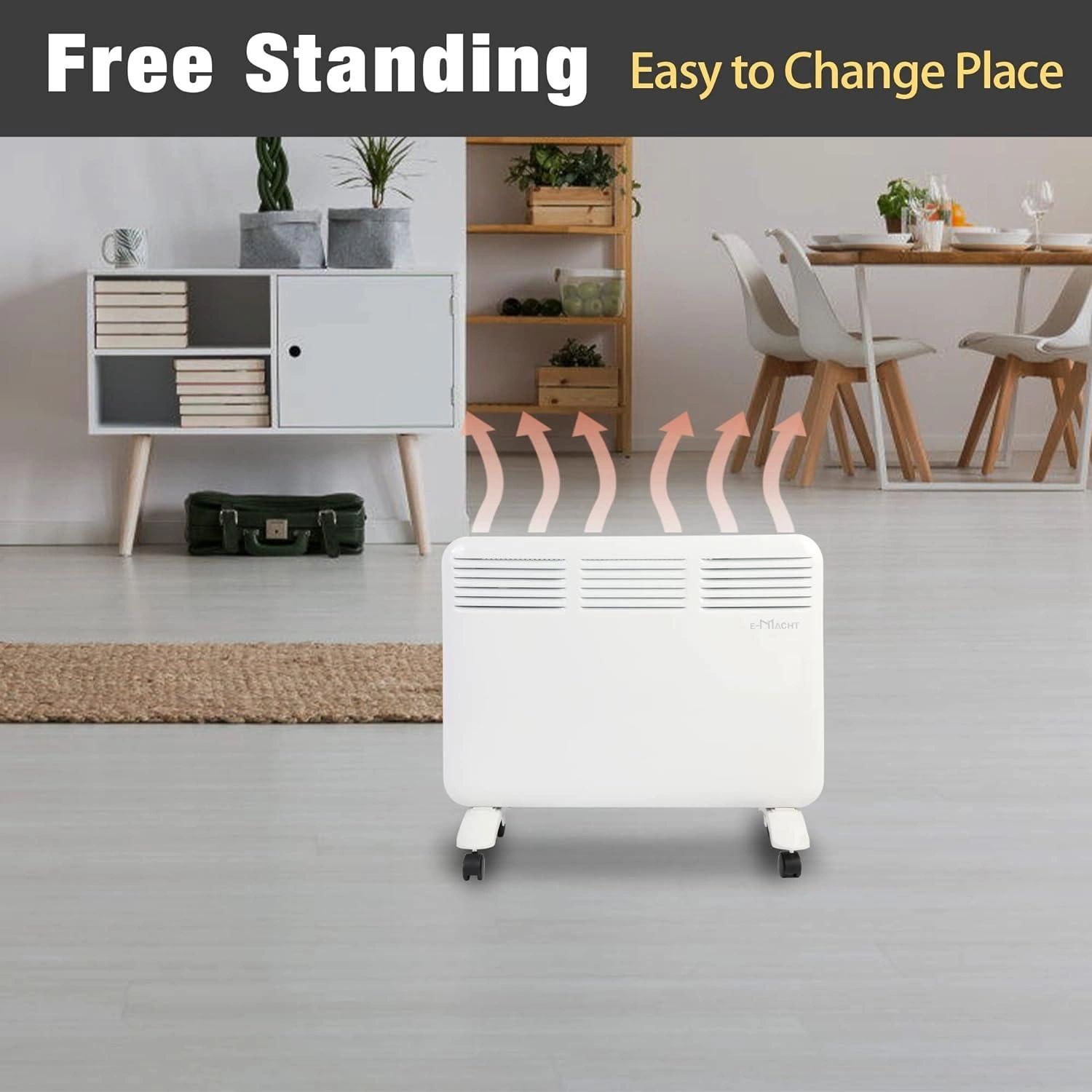 Cozy Comfort Wall Mounted Heater Adjustable Thermostat Portable Warmth